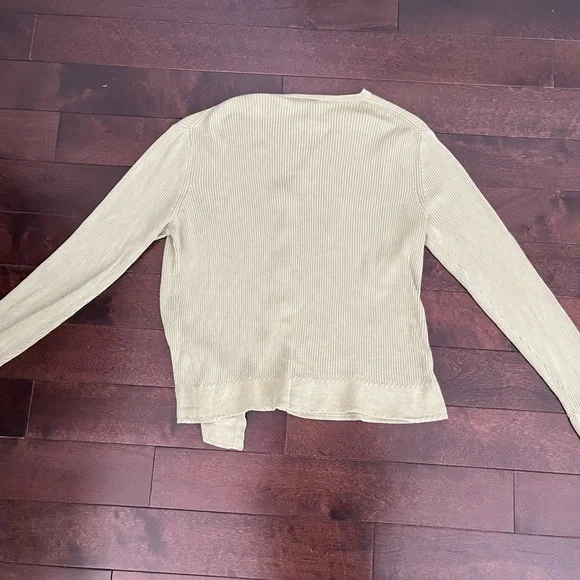 Vintage Green Ribbed Cardigan - Picture 3 of 3